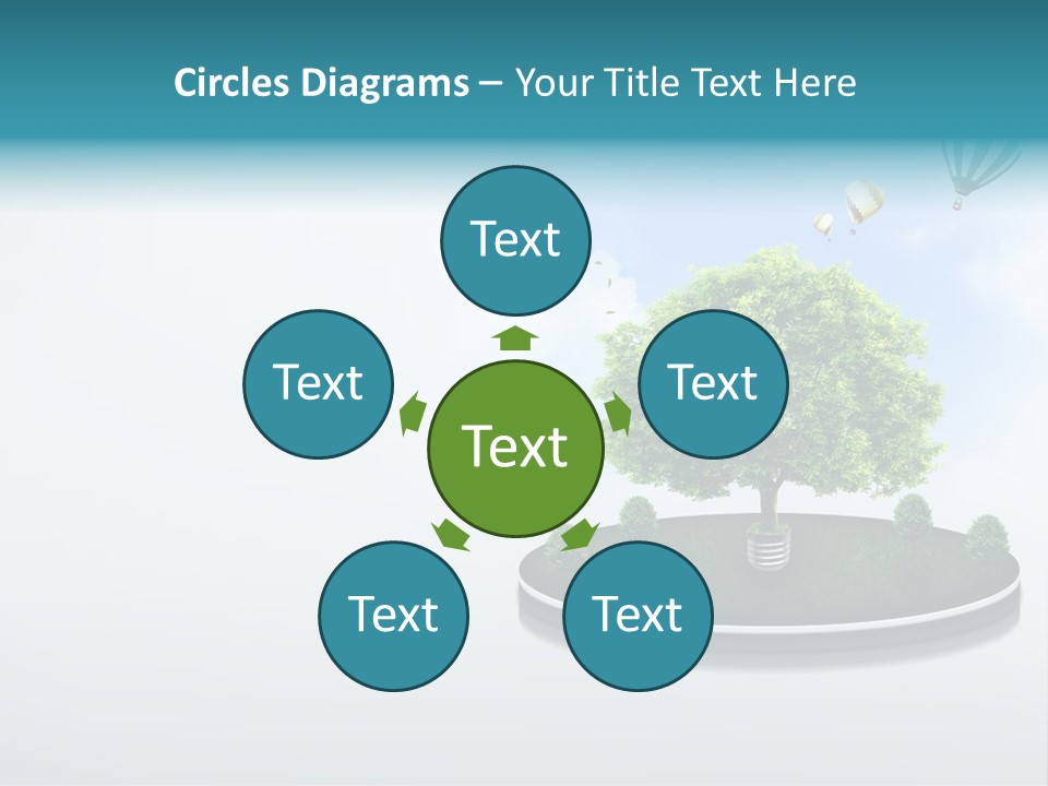 Picture Global Tree PowerPoint Template