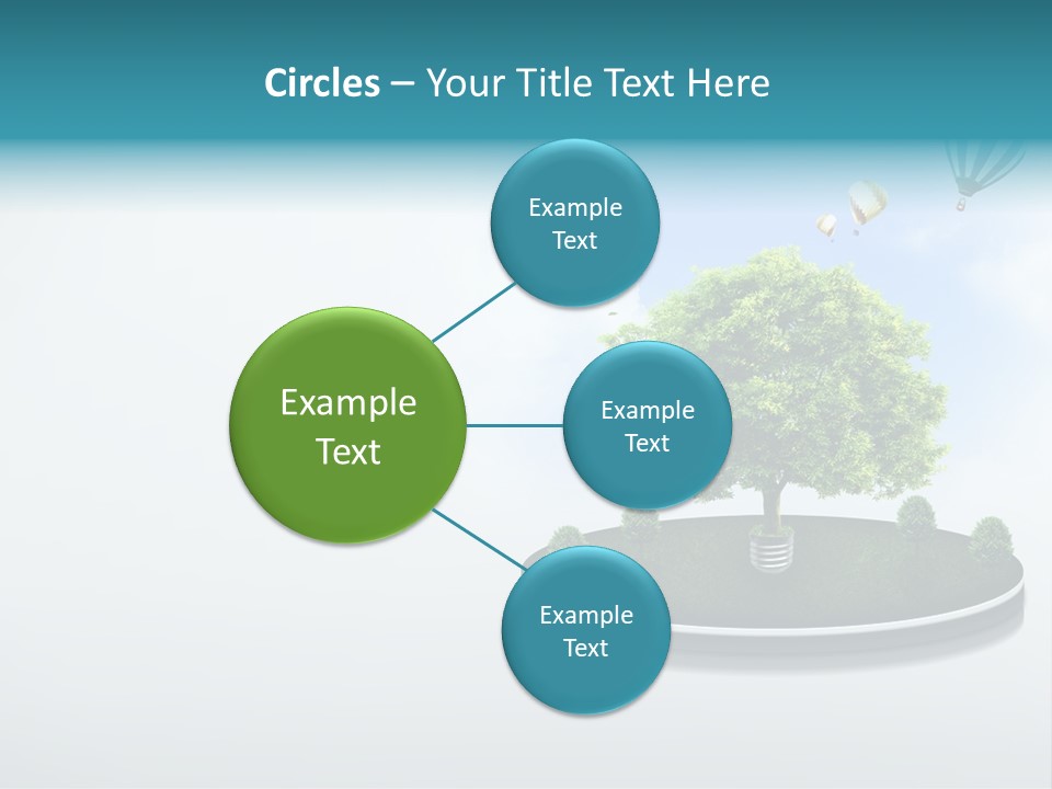 Picture Global Tree PowerPoint Template
