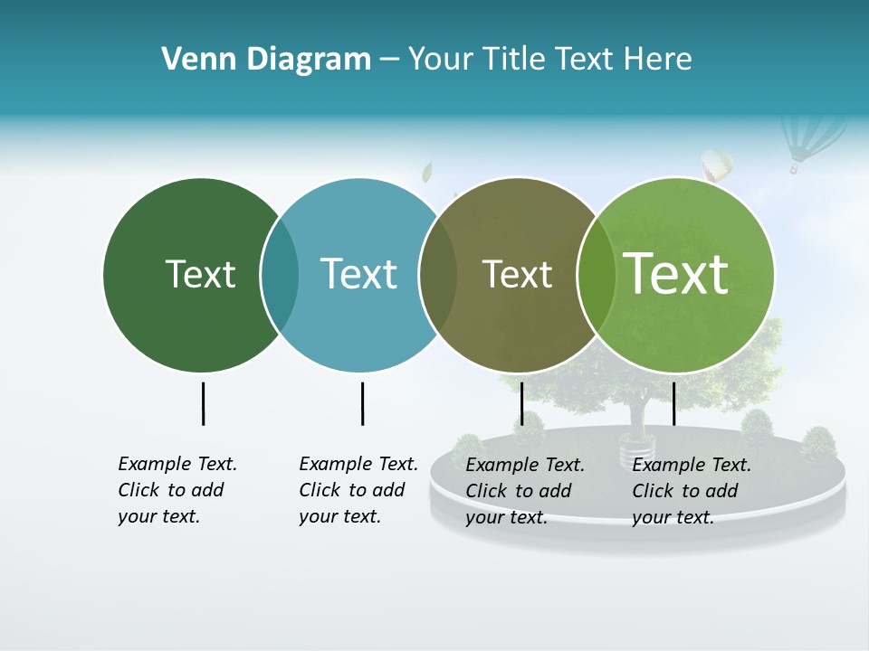 Picture Global Tree PowerPoint Template