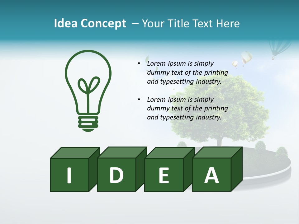 Picture Global Tree PowerPoint Template