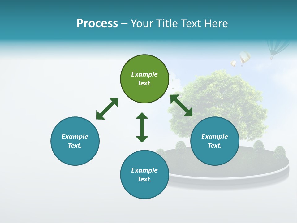 Picture Global Tree PowerPoint Template