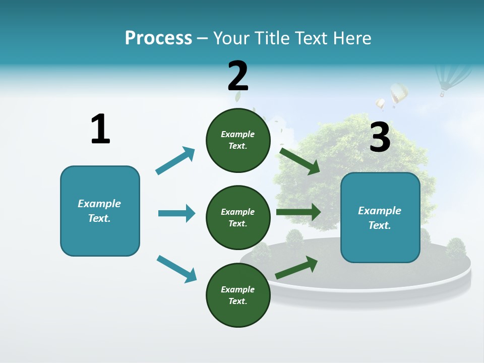 Picture Global Tree PowerPoint Template
