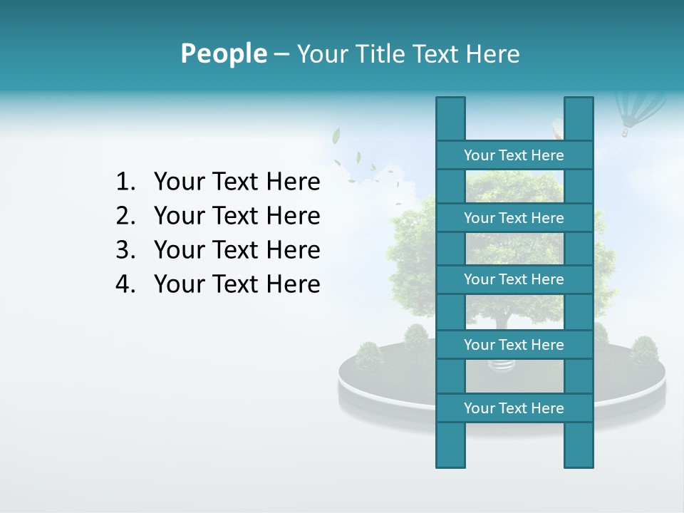Picture Global Tree PowerPoint Template