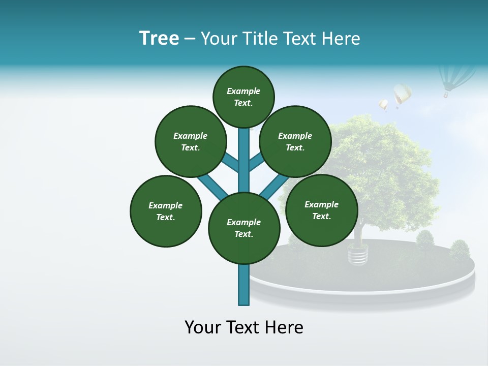 Picture Global Tree PowerPoint Template
