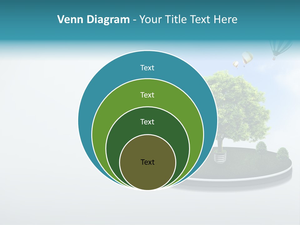 Picture Global Tree PowerPoint Template