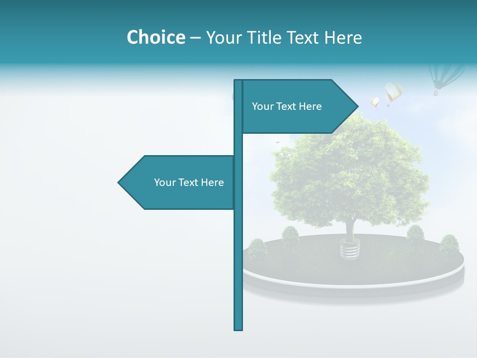 Picture Global Tree PowerPoint Template