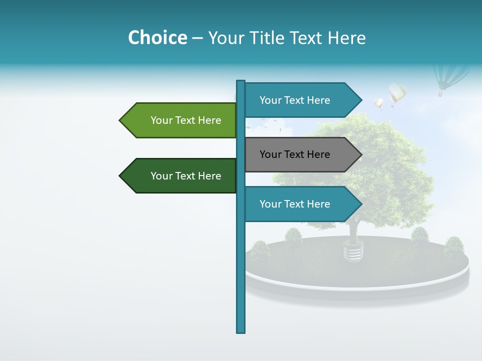 Picture Global Tree PowerPoint Template