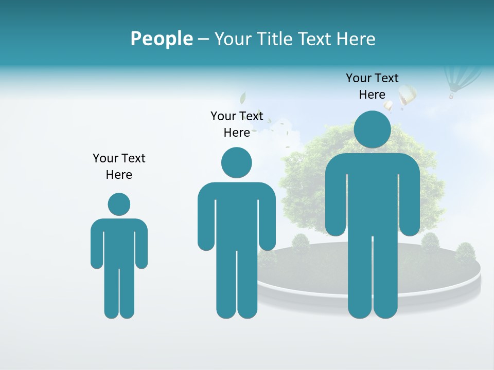 Picture Global Tree PowerPoint Template