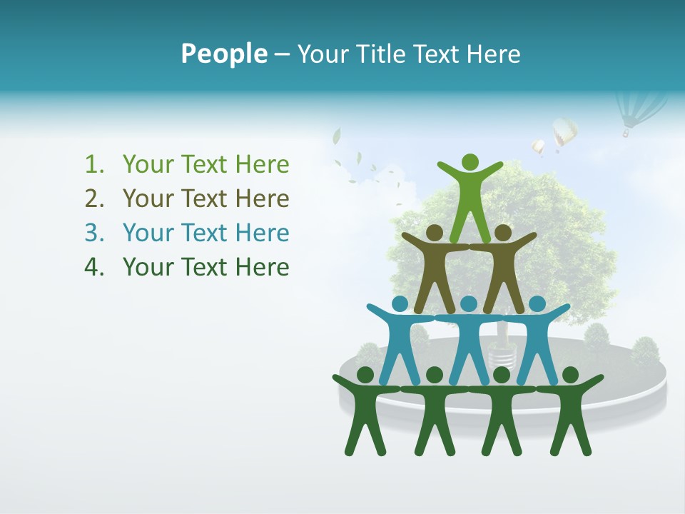 Picture Global Tree PowerPoint Template