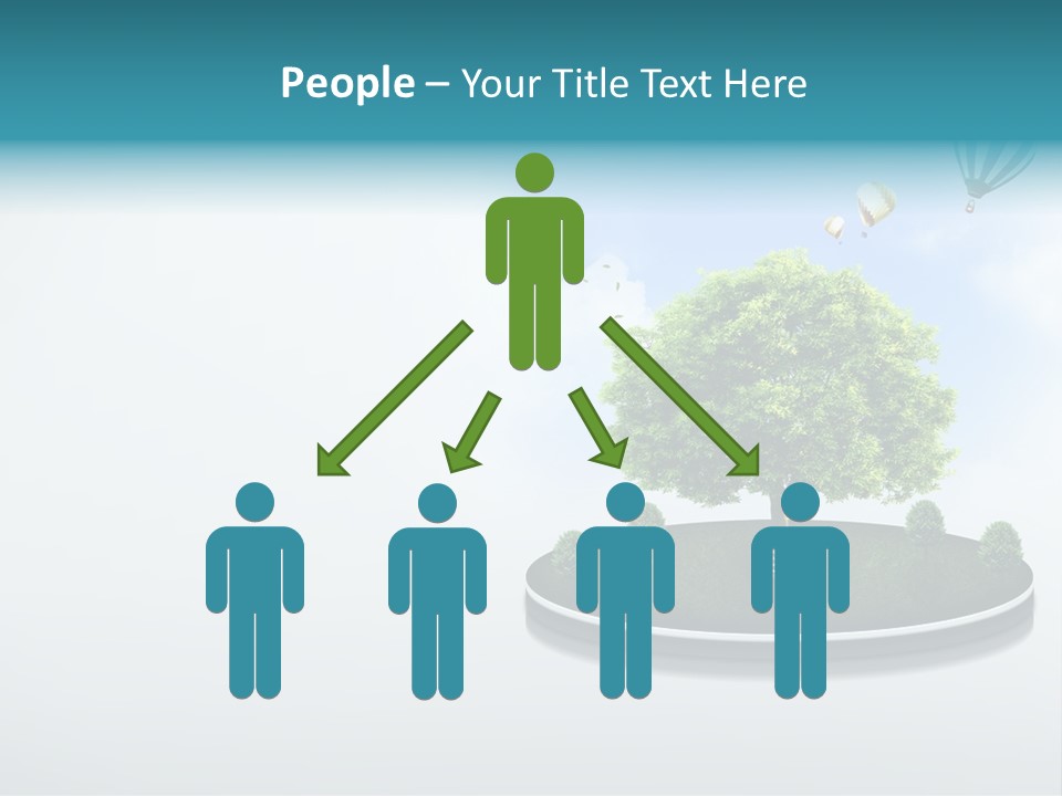 Picture Global Tree PowerPoint Template