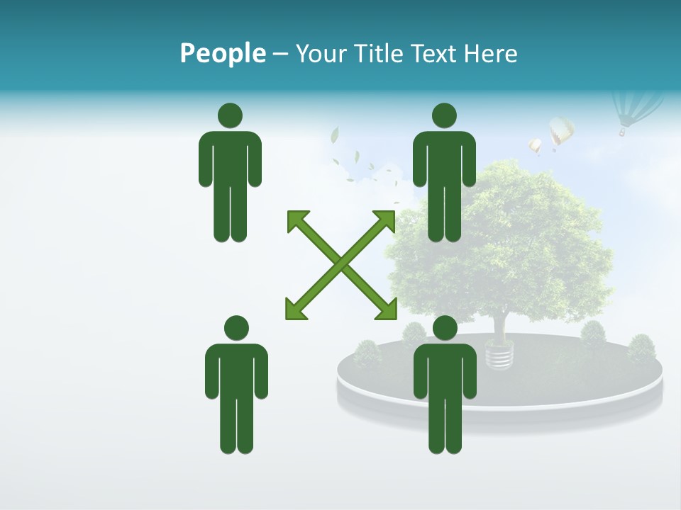 Picture Global Tree PowerPoint Template