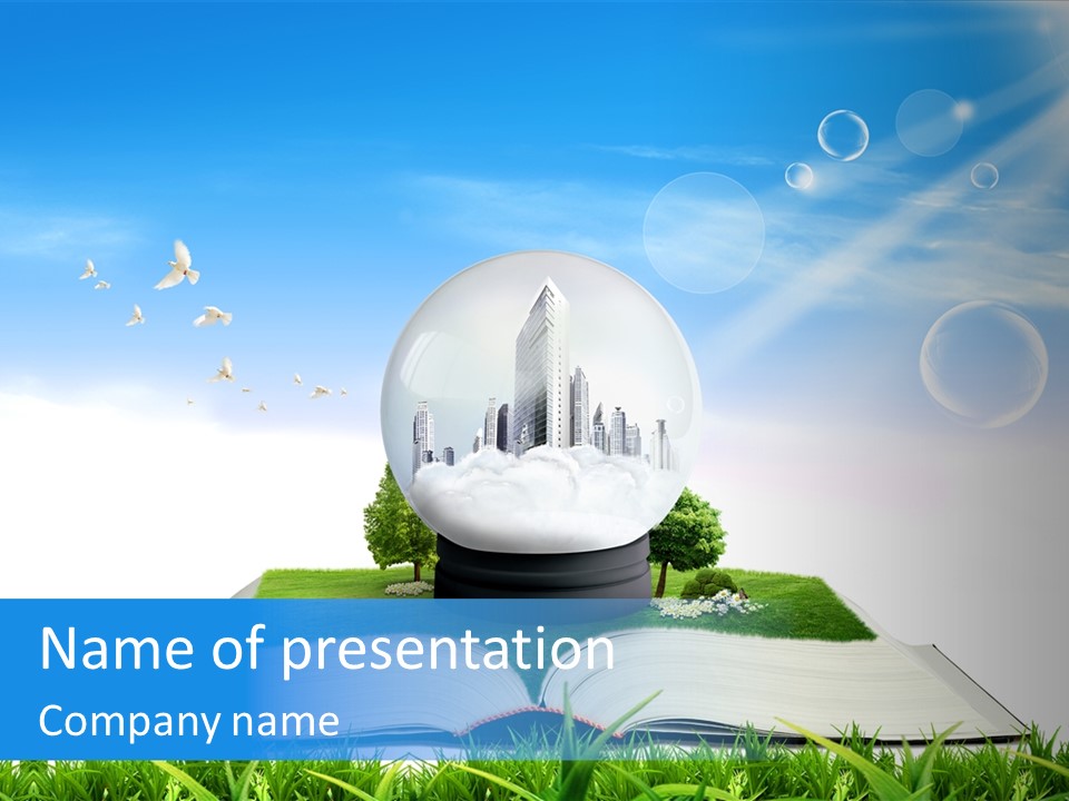 Wealth Reflect City PowerPoint Template