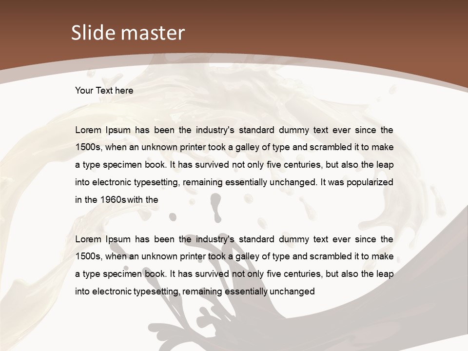 Food Cream Swirl PowerPoint Template