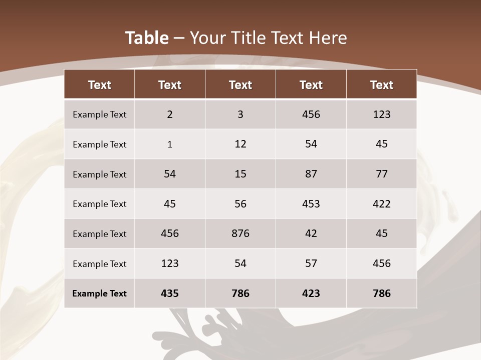 Food Cream Swirl PowerPoint Template