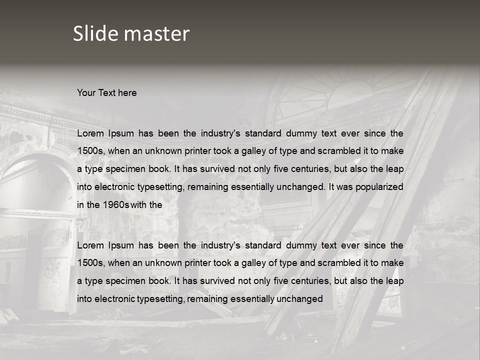 Casual Dirty Frame PowerPoint Template