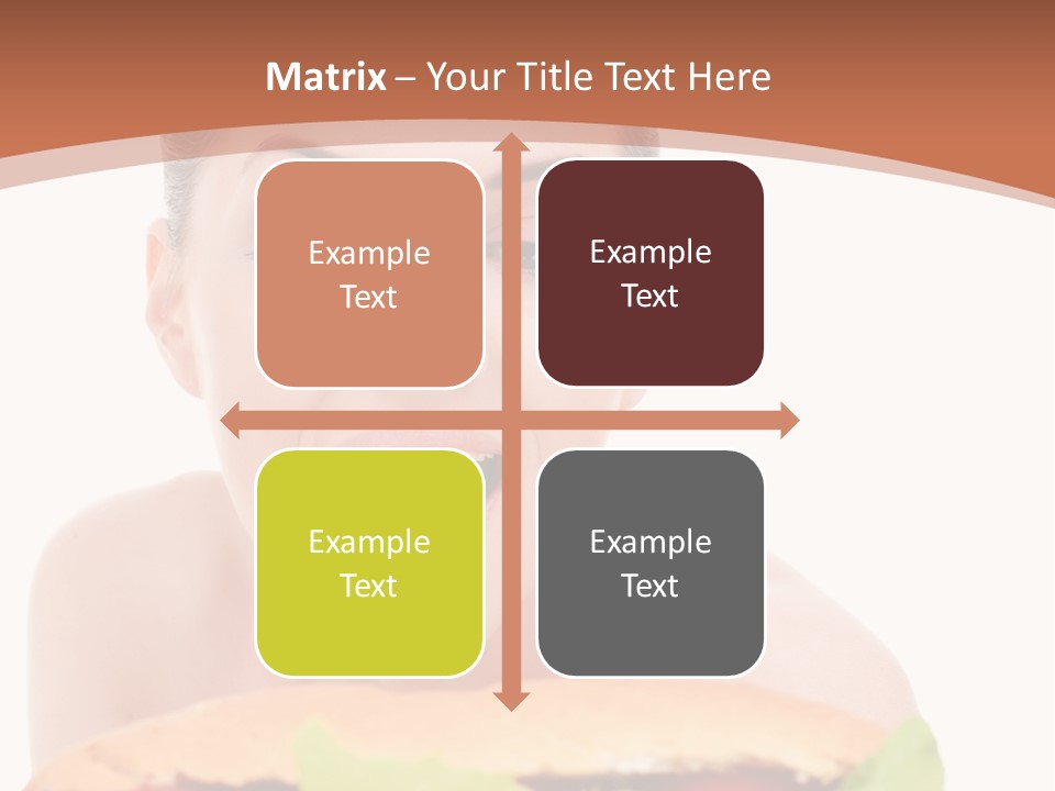 Big Teen Brunette PowerPoint Template