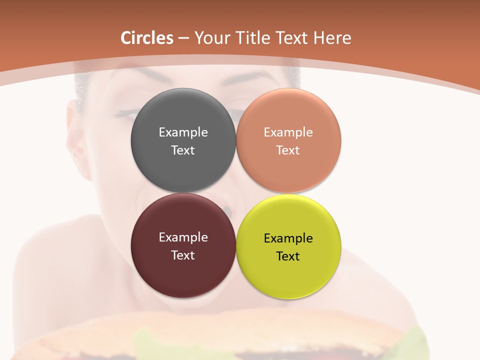 Big Teen Brunette PowerPoint Template