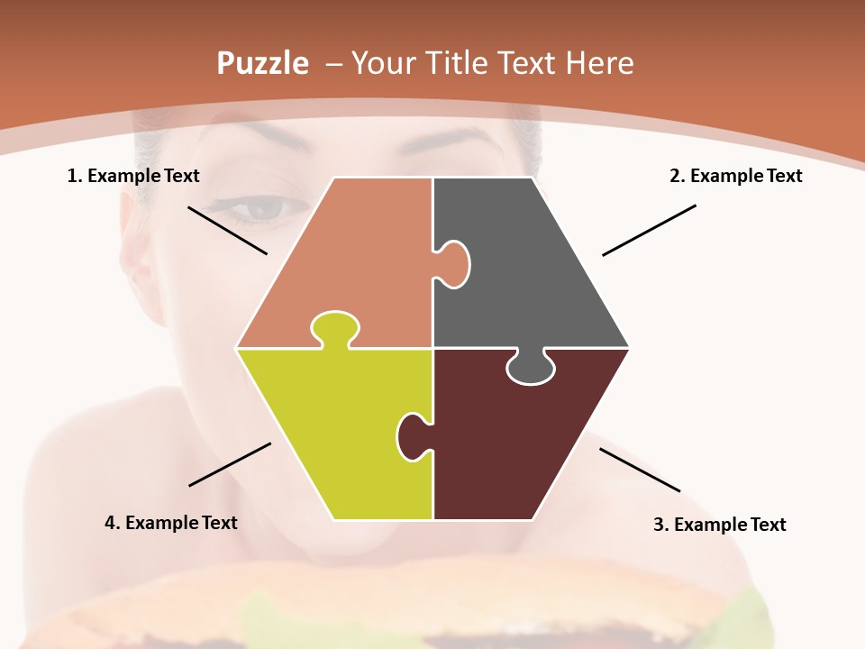 Big Teen Brunette PowerPoint Template