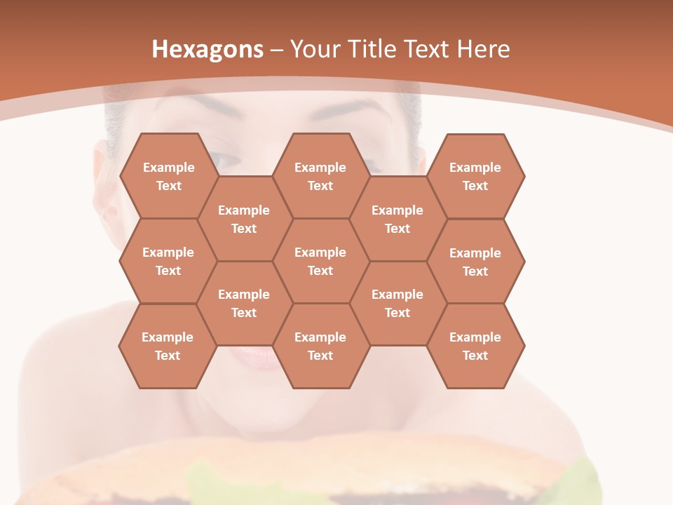 Big Teen Brunette PowerPoint Template