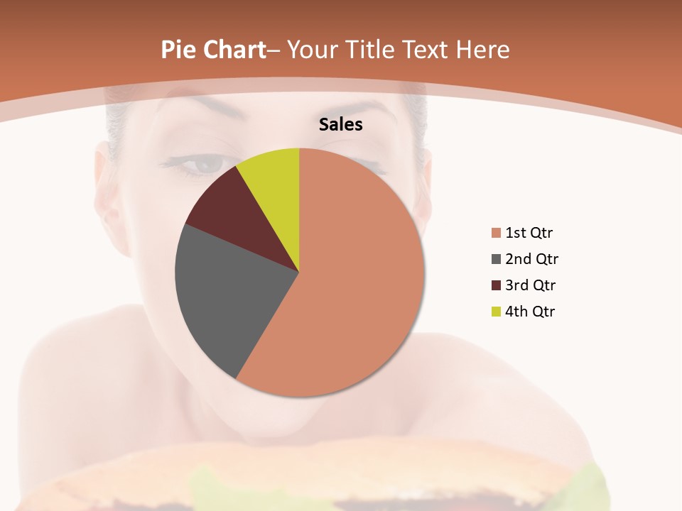 Big Teen Brunette PowerPoint Template