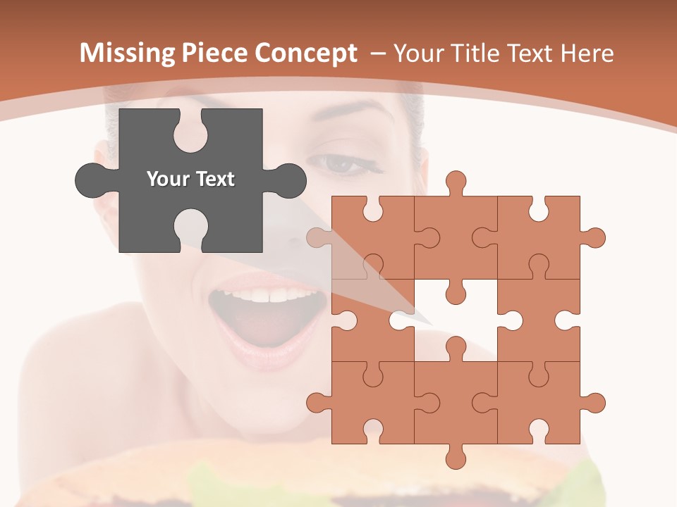 Big Teen Brunette PowerPoint Template