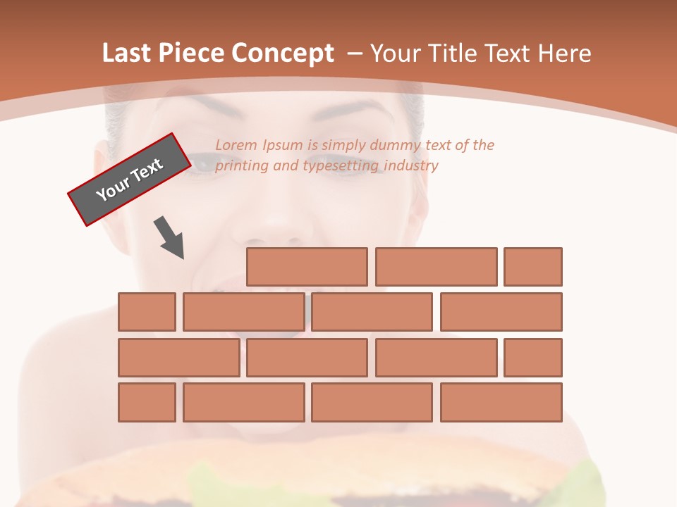 Big Teen Brunette PowerPoint Template