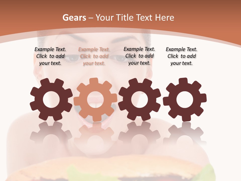 Big Teen Brunette PowerPoint Template