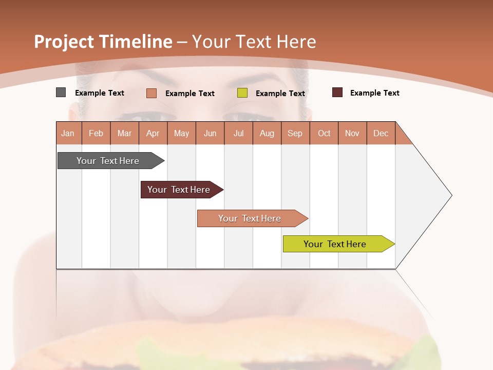 Big Teen Brunette PowerPoint Template