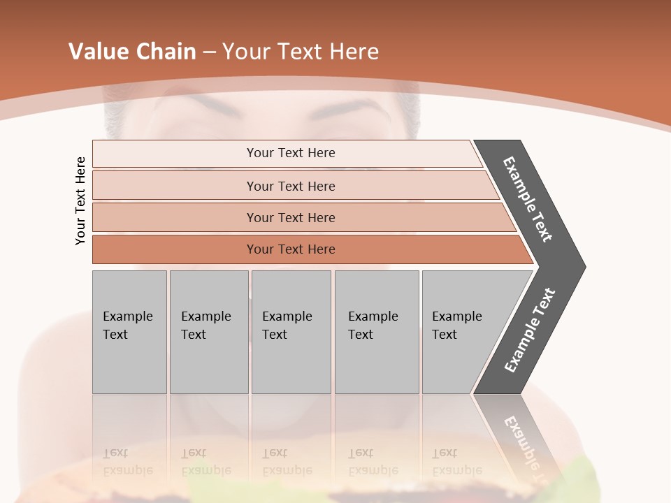 Big Teen Brunette PowerPoint Template