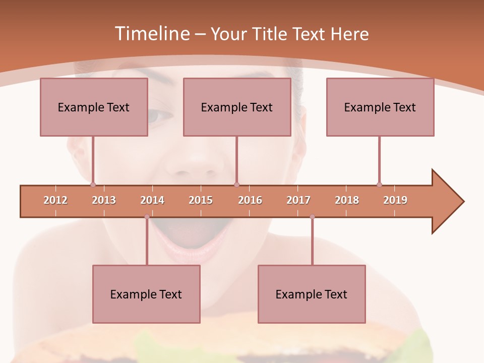 Big Teen Brunette PowerPoint Template