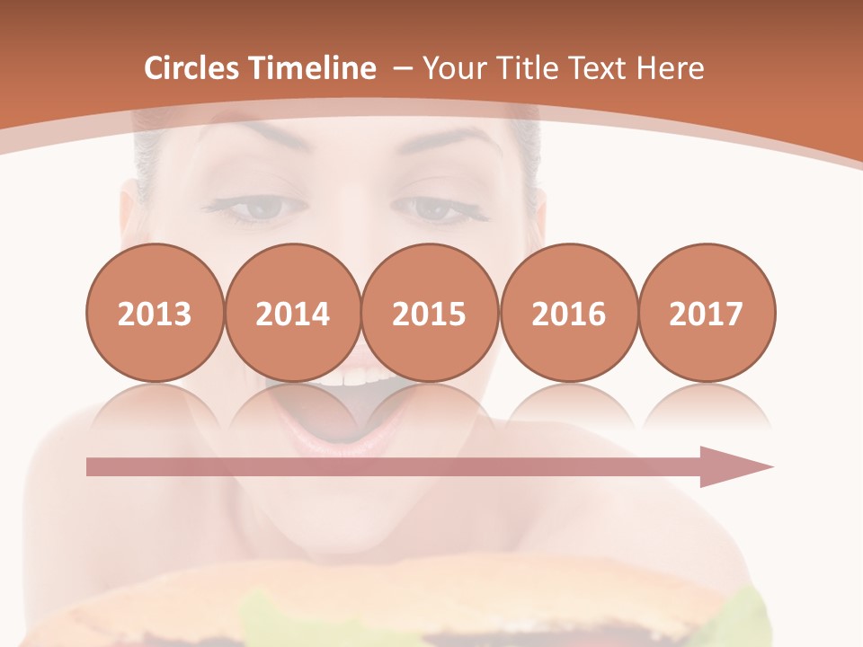 Big Teen Brunette PowerPoint Template