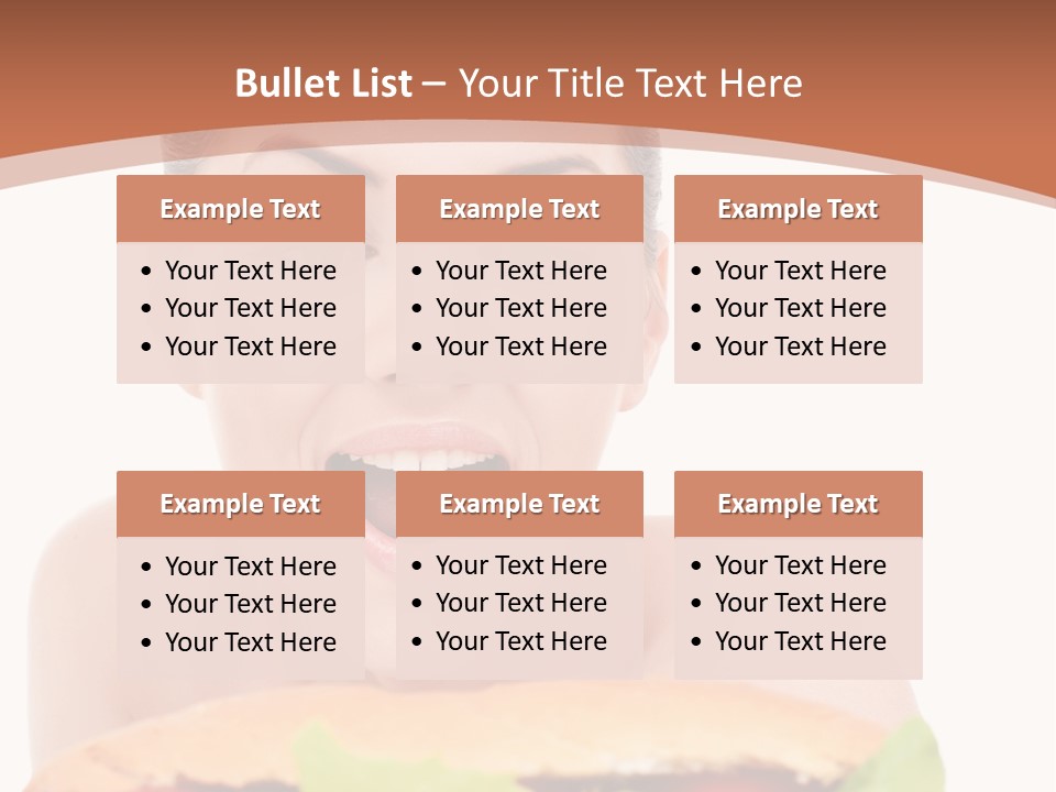 Big Teen Brunette PowerPoint Template