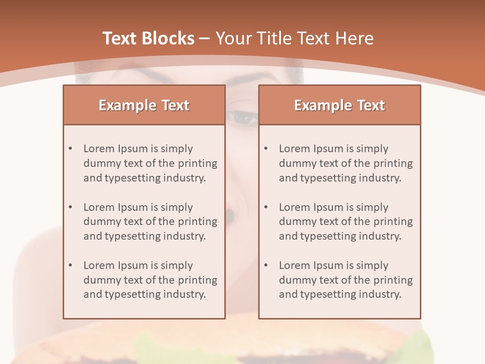 Big Teen Brunette PowerPoint Template