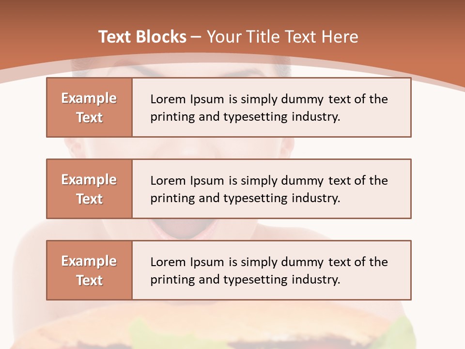 Big Teen Brunette PowerPoint Template