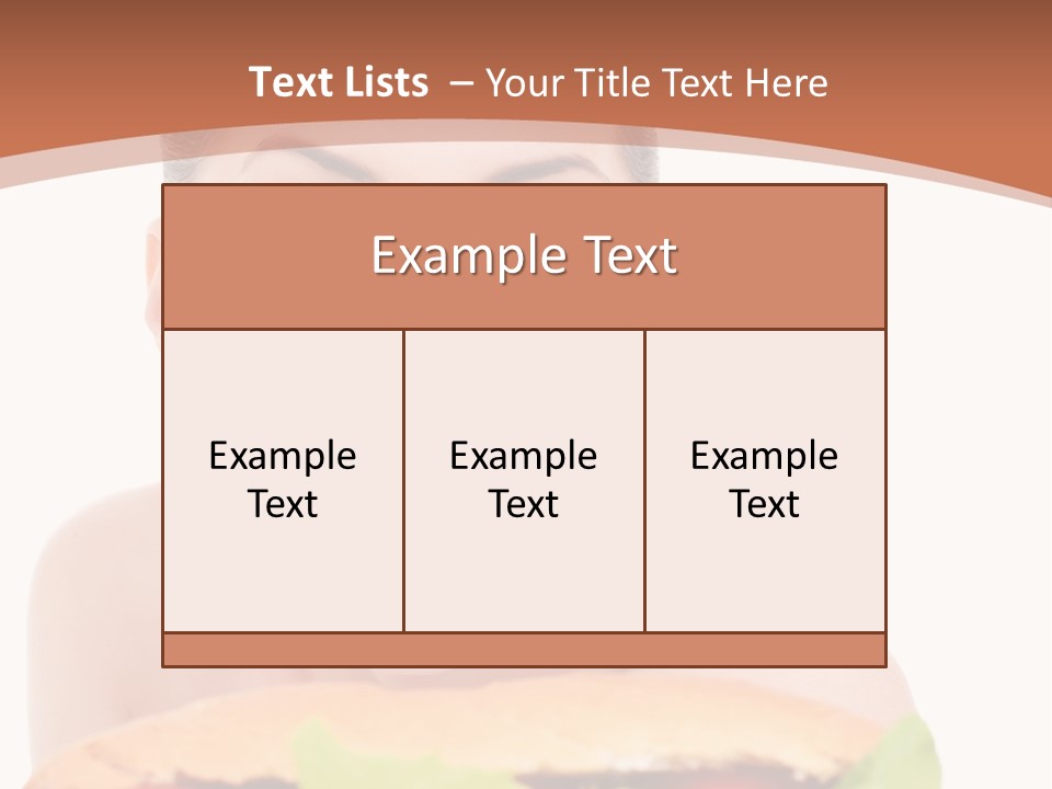 Big Teen Brunette PowerPoint Template