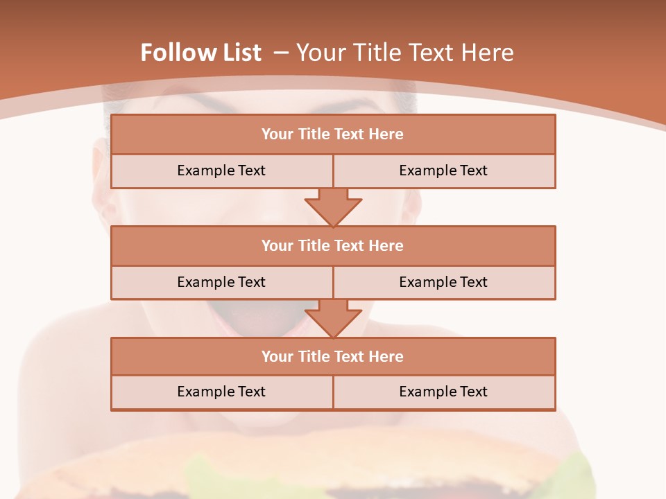 Big Teen Brunette PowerPoint Template