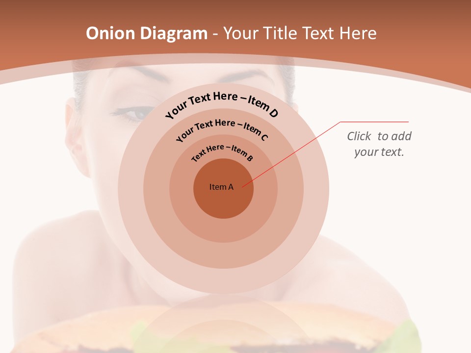 Big Teen Brunette PowerPoint Template