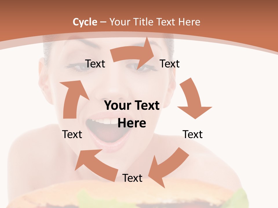 Big Teen Brunette PowerPoint Template