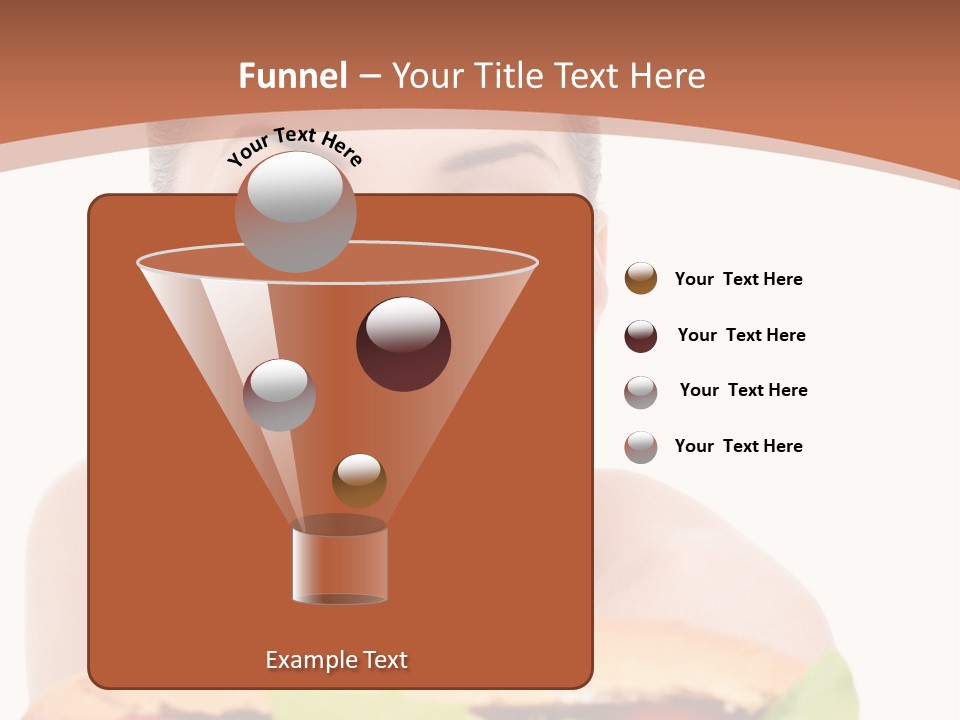 Big Teen Brunette PowerPoint Template