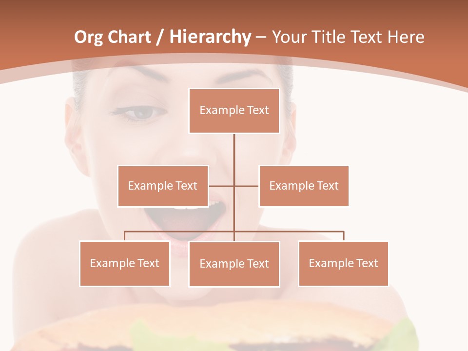 Big Teen Brunette PowerPoint Template