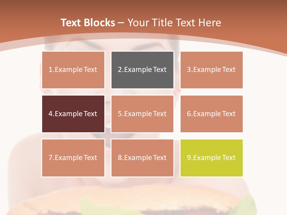 Big Teen Brunette PowerPoint Template