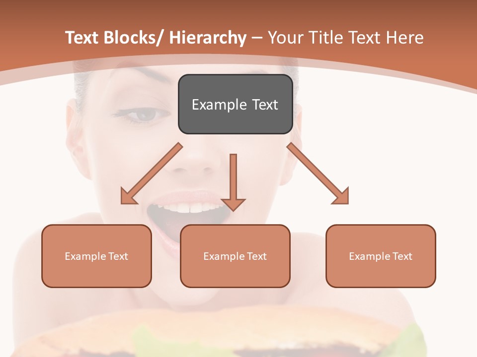 Big Teen Brunette PowerPoint Template