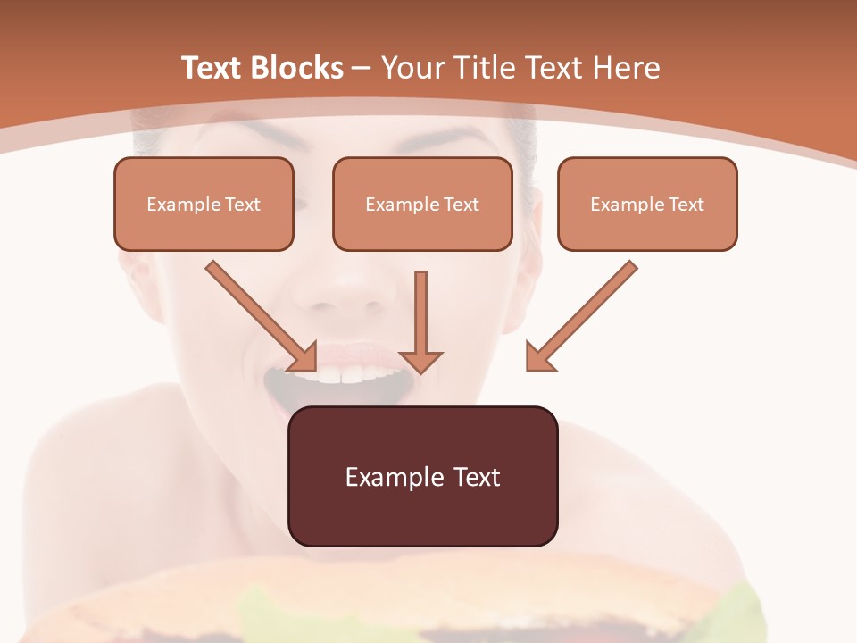 Big Teen Brunette PowerPoint Template