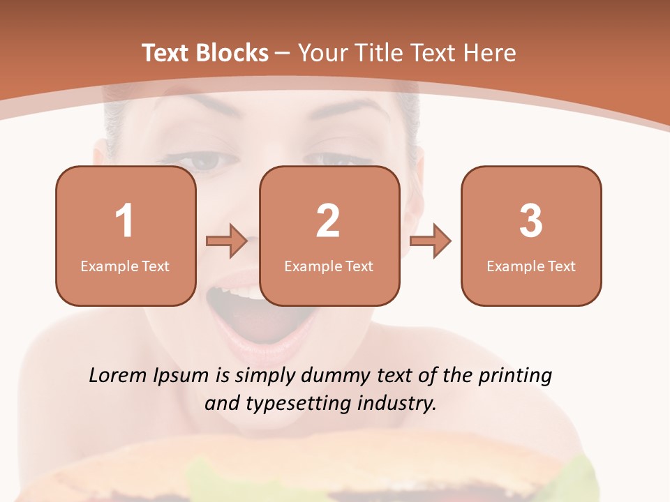 Big Teen Brunette PowerPoint Template