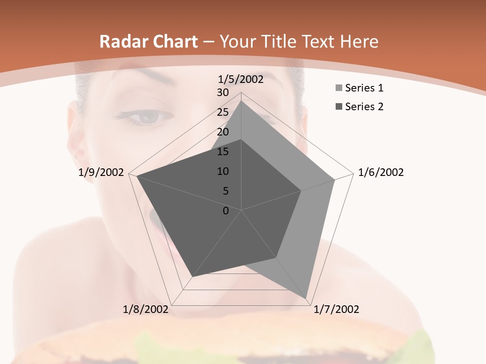 Big Teen Brunette PowerPoint Template