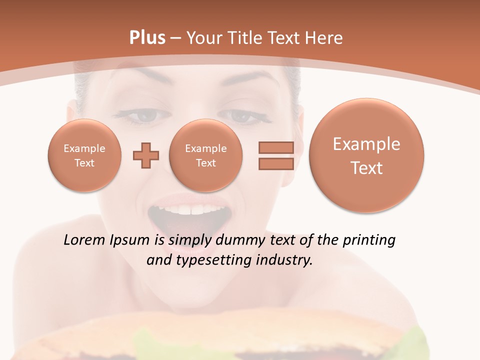 Big Teen Brunette PowerPoint Template