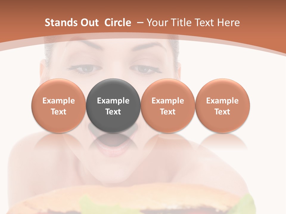 Big Teen Brunette PowerPoint Template