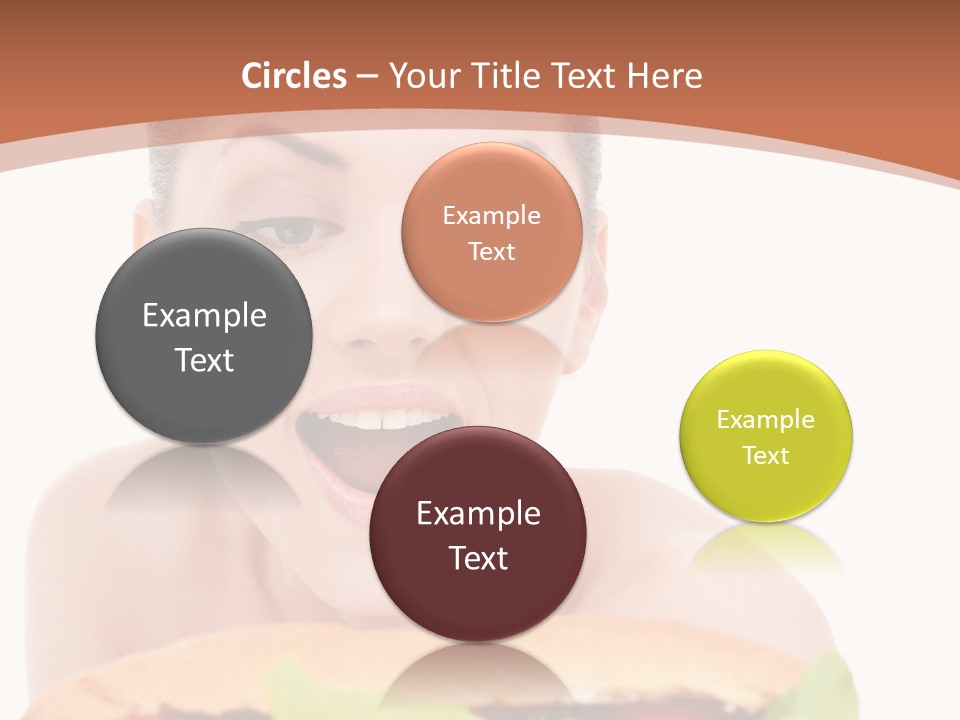 Big Teen Brunette PowerPoint Template