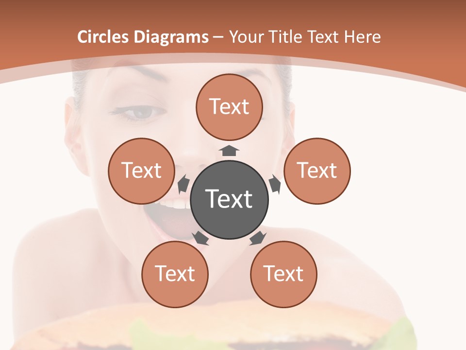 Big Teen Brunette PowerPoint Template