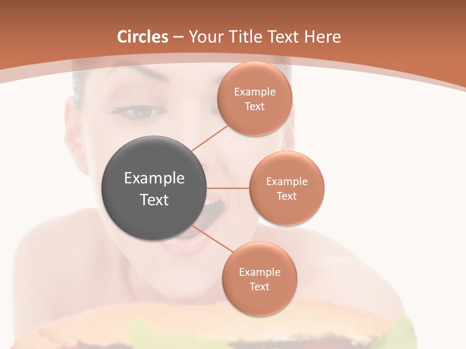 Big Teen Brunette PowerPoint Template